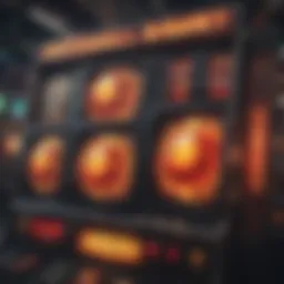 Dynamic interface of a fireball slot machine app showcasing vibrant graphics.