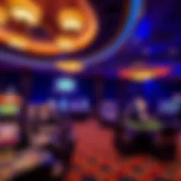 Luxurious casino interior showcasing vibrant gaming tables and elegant decor