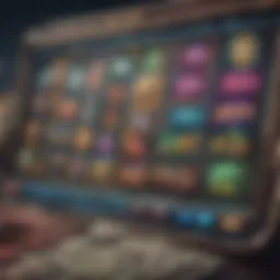 Overview of Dollar Storm slots interface showcasing vibrant graphics