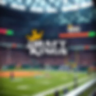 DraftKings Logo in Sports Environment DraftKings logo displayed prominently in a sports setting