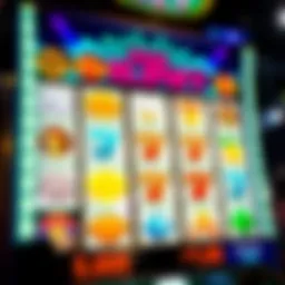 Vibrant slot machine interface showcasing various symbols