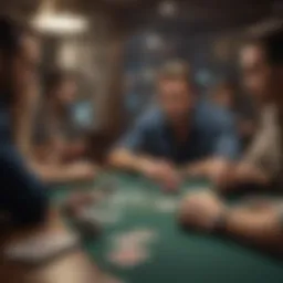 Intense concentration during a poker game