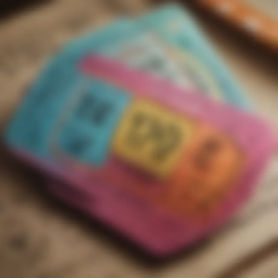 A winning lottery ticket with vibrant colors and symbols