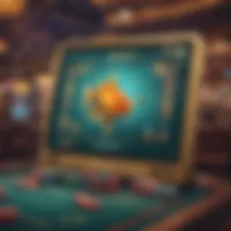 An overview of Gold Fish Casino gameplay interface showcasing vibrant graphics