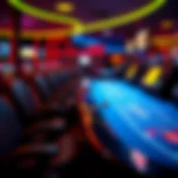 A vibrant crab table casino setup featuring colorful betting options
