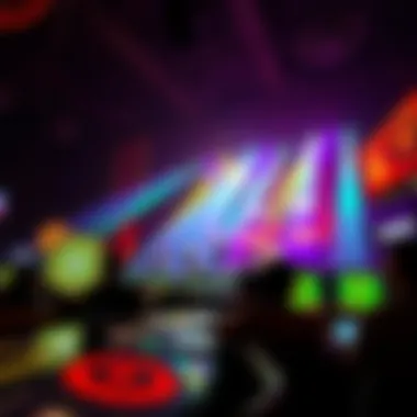 Entertainment stage featuring a live performance