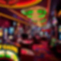 Overview of a bustling casino floor filled with various gaming options