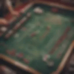 Craps table overview showing various betting options