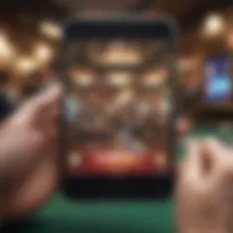 A person engaging with a mobile app that offers earning opportunities.