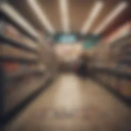 A bustling convenience store with lottery tickets on display