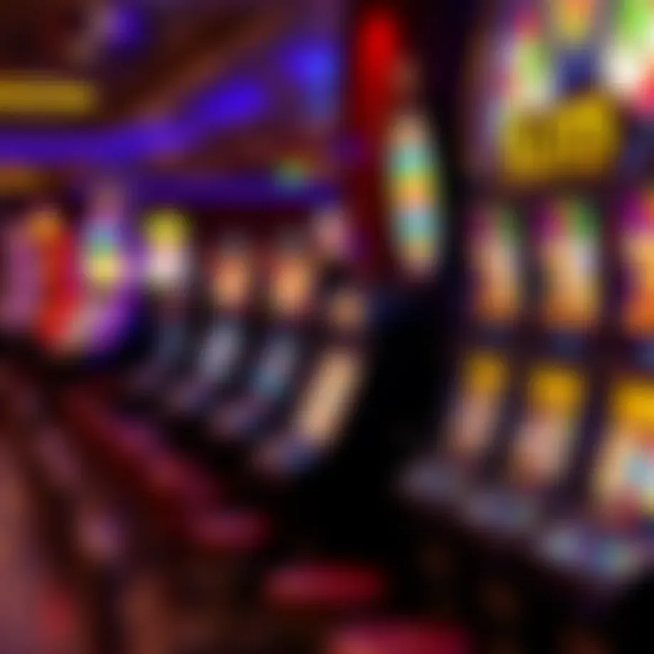 A vibrant display of various slot machines in a modern Australian casino setting