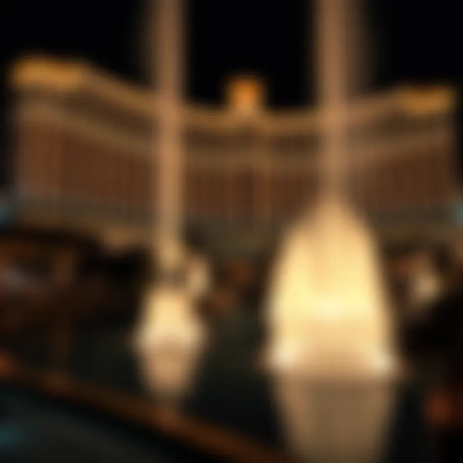 The grandeur of the Bellagio fountains at night