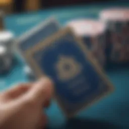 Elegant blue chip casino player card design